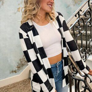 Checker Print Lola Cardigan - NWT - Size XS